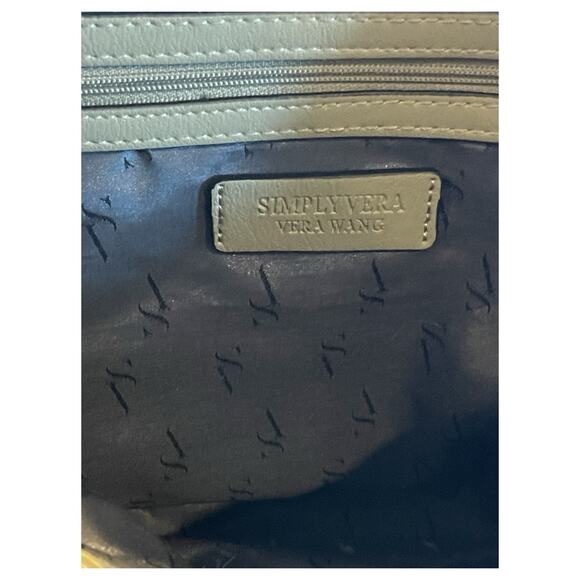 ~SIMPLY VERA VERA WANG~LOGO~PU~TAUPE~ZIP CLOSURE~SHOULDER HOBO BAG PURSE - Picture 9 of 12